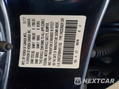 Zdjęcie 12 z 12 samochodu: 2017 HONDA CIVIC EX VIN:2HGFC2F80HH511730 - miniatura
