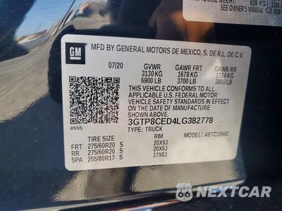 Zdjęcie 13 z 13 samochodu: 2020 GMC SIERRA C1500 ELEVATION VIN:3GTP8CED4LG382778 - miniatura