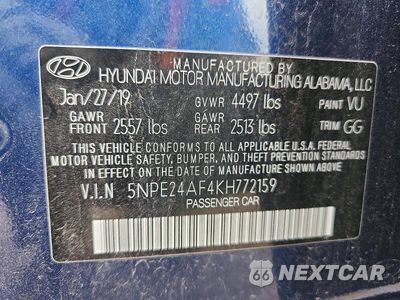 Zdjęcie 12 z 12 samochodu: 2019 HYUNDAI SONATA SE VIN:5NPE24AF4KH772159 - miniatura