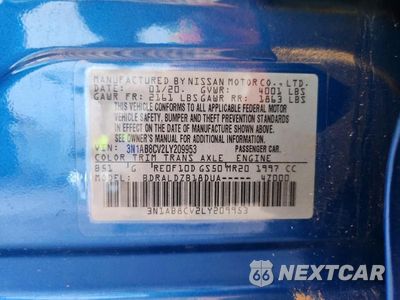 Zdjęcie 13 z 13 samochodu: 2020 NISSAN SENTRA SV VIN:3N1AB8CV2LY209953 - miniatura