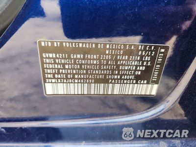 Zdjęcie 12 z 12 samochodu: 2012 VOLKSWAGEN JETTA SEL VIN:3VWLX7AJ0CM462890 - miniatura
