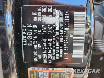 Zdjęcie 13 z 13 samochodu: 2022 KIA SORENTO LX VIN:5XYRG4LC5NG111824 - miniatura