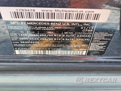Zdjęcie 12 z 12 samochodu: 2011 MERCEDES-BENZ ML 550 4MATIC VIN:4JGBB7CB6BA691858 - miniatura