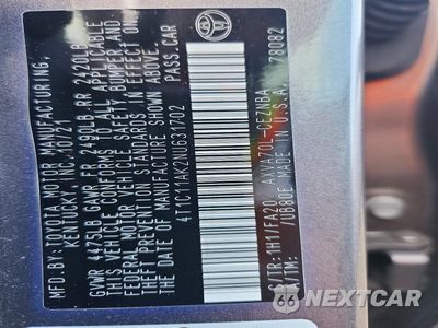 Zdjęcie 12 z 12 samochodu: 2022 TOYOTA CAMRY LE VIN:4T1C11AK2NU631702 - miniatura