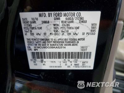 Zdjęcie 14 z 14 samochodu: 2011 FORD ESCAPE XLT VIN:1FMCU9DG3BKA52514 - miniatura