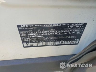 Zdjęcie 14 z 14 samochodu: 2023 MERCEDES-BENZ EQB 300 4MATIC VIN:W1N9M0KB7PN015109 - miniatura