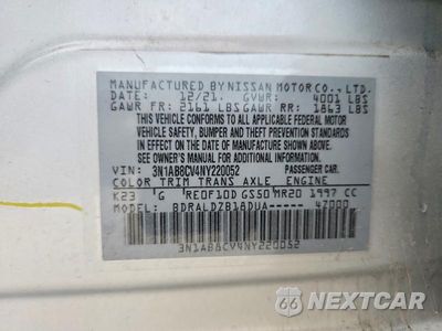 Zdjęcie 12 z 12 samochodu: 2022 NISSAN SENTRA SV VIN:3N1AB8CV4NY220052 - miniatura