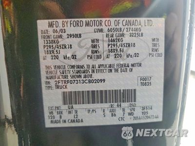 Zdjęcie 13 z 13 samochodu: 2003 FORD F150 SVT LIGHTNING VIN:2FTRF07313CB02099 - miniatura