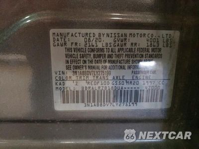 Zdjęcie 12 z 12 samochodu: 2020 NISSAN SENTRA SR VIN:3N1AB8DV7LY275199 - miniatura