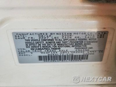 Zdjęcie 13 z 13 samochodu: 2012 NISSAN SENTRA 2.0 VIN:3N1AB6AP8CL785049 - miniatura
