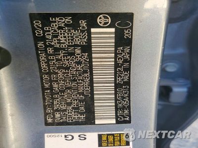 Zdjęcie 12 z 12 samochodu: 2020 TOYOTA COROLLA LE VIN:JTDEPRAE8LJ107294 - miniatura