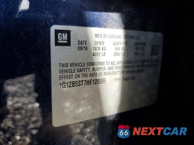 Zdjęcie 12 z 12 samochodu: 2017 CHEVROLET MALIBU LS VIN:1G1ZB5ST7HF128985 - miniatura