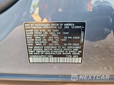 Zdjęcie 13 z 13 samochodu: 2023 VOLKSWAGEN ATLAS CROSS SPORT SEL R-LINE VIN:1V2SE2CA2PC211833 - miniatura