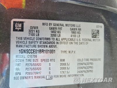 Zdjęcie 13 z 13 samochodu: 2011 CHEVROLET TAHOE C1500 LTZ VIN:1GNSCCE01BR101001 - miniatura