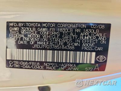 Zdjęcie 13 z 13 samochodu: 2008 TOYOTA YARIS BASE VIN:JTDJT923785184388 - miniatura