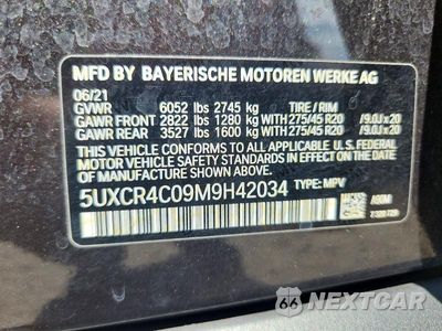 Zdjęcie 13 z 13 samochodu: 2021 BMW X5 SDRIVE 40I VIN:5UXCR4C09M9H42034 - miniatura