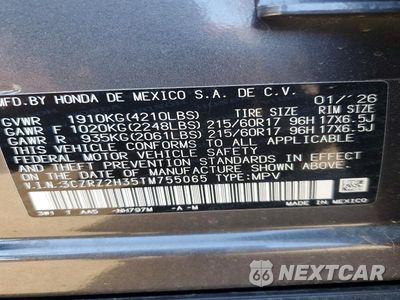Zdjęcie 13 z 13 samochodu: 2026 HONDA HR-V LX VIN:3CZRZ2H35TM755065 - miniatura