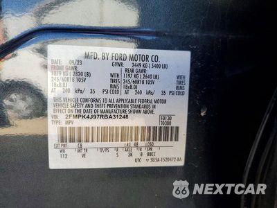 Zdjęcie 14 z 14 samochodu: 2024 FORD EDGE SEL VIN:2FMPK4J97RBA31248 - miniatura