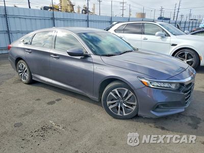 Czwarte zdjęcie samochodu z boku: 2021 HONDA ACCORD HYBRID VIN:1HGCV3F14MA018020 - miniatura