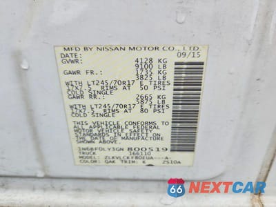 Zdjęcie 13 z 13 samochodu: 2016 NISSAN NV2500 DELIVERY VAN VIN:1N6BF0LY3GN800519 - miniatura