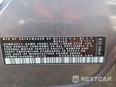 Zdjęcie 12 z 12 samochodu: 2013 VOLKSWAGEN JETTA SE VIN:3VWDP7AJ6DM416115 - miniatura