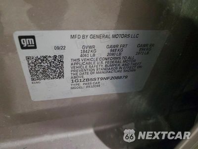 Zdjęcie 12 z 12 samochodu: 2022 CHEVROLET MALIBU LS VIN:1G1ZB5ST9NF208879 - miniatura
