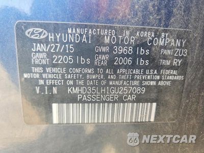 Zdjęcie 12 z 12 samochodu: 2016 HYUNDAI ELANTRA GT BASE VIN:KMHD35LH1GU257089 - miniatura