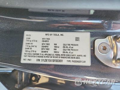 Zdjęcie 12 z 12 samochodu: 2025 TESLA MODEL 3 VIN:5YJ3E1EA1SF083691 - miniatura