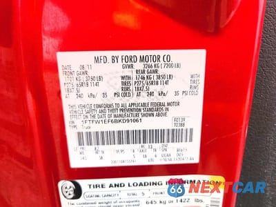 Zdjęcie 12 z 12 samochodu: 2011 FORD F150 SUPERCREW VIN:1FTFW1EF6BKD91061 - miniatura