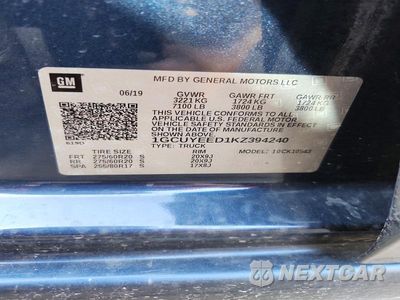 Zdjęcie 12 z 12 samochodu: 2019 CHEVROLET SILVERADO K1500 RST VIN:1GCUYEED1KZ394240 - miniatura