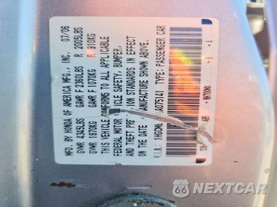 Zdjęcie 12 z 12 samochodu: 2006 HONDA ACCORD EX VIN:1HGCM66516A075141 - miniatura