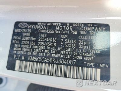 Zdjęcie 13 z 13 samochodu: 2019 HYUNDAI KONA ULTIMATE VIN:KM8K5CA58KU384087 - miniatura