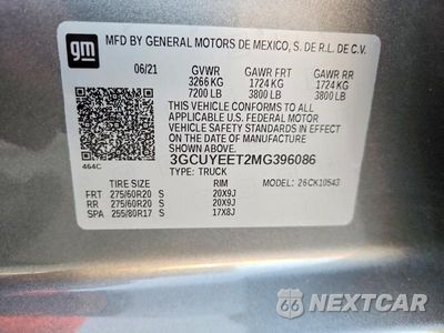 Zdjęcie 12 z 12 samochodu: 2021 CHEVROLET SILVERADO K1500 RST VIN:3GCUYEET2MG396086 - miniatura
