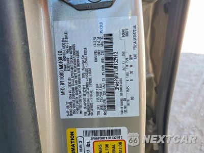 Zdjęcie 12 z 12 samochodu: 2018 FORD FUSION SE VIN:3FA6P0H71JR132912 - miniatura