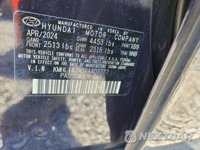 Zdjęcie 12 z 12 samochodu: 2024 HYUNDAI SONATA SEL VIN:KMHL14JA0RA403777 - miniatura