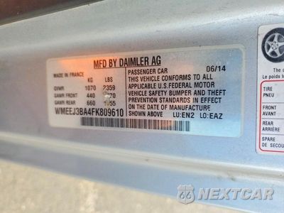 Zdjęcie 12 z 12 samochodu: 2015 SMART FORTWO PURE VIN:WMEEJ3BA4FK809610 - miniatura
