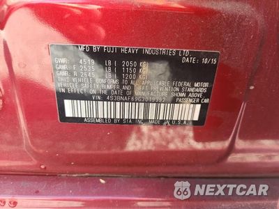Zdjęcie 12 z 12 samochodu: 2016 SUBARU LEGACY 2.5I PREMIUM VIN:4S3BNAF69G3019392 - miniatura