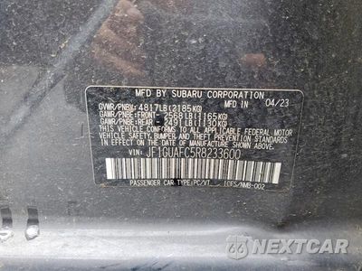 Zdjęcie 13 z 13 samochodu: 2024 SUBARU IMPREZA SPORT VIN:JF1GUAFC5R8233600 - miniatura