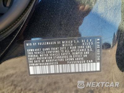 Zdjęcie 12 z 12 samochodu: 2024 VOLKSWAGEN JETTA SPORT VIN:3VWAM7BU5RM000228 - miniatura