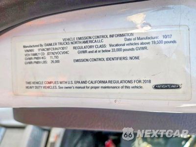 Zdjęcie 13 z 13 samochodu: 2018 FREIGHTLINER 106MDM VIN:1FVACWFC9JHJY3017 - miniatura