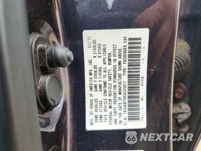 Zdjęcie 12 z 12 samochodu: 2012 ACURA TL VIN:19UUA8F59CA024877 - miniatura