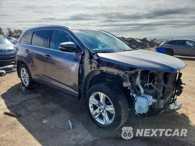 Czwarte zdjęcie samochodu z boku: 2015 TOYOTA HIGHLANDER LIMITED VIN:5TDDKRFH7FS166079 - miniatura
