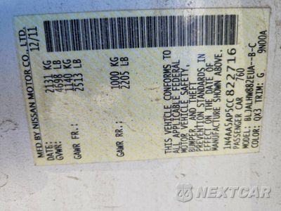 Zdjęcie 13 z 13 samochodu: 2012 NISSAN MAXIMA 3.5 S VIN:1N4AA5AP5CC822716 - miniatura