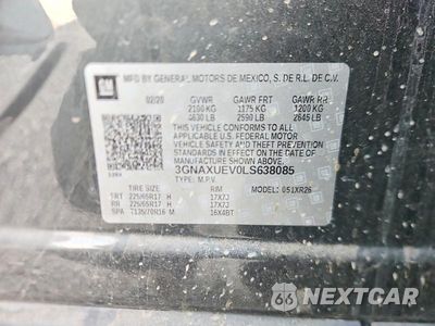 Zdjęcie 12 z 12 samochodu: 2020 CHEVROLET EQUINOX LT VIN:3GNAXUEV0LS638085 - miniatura