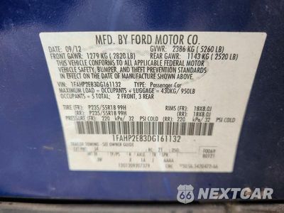 Zdjęcie 12 z 12 samochodu: 2013 FORD TAURUS SEL VIN:1FAHP2E83DG161132 - miniatura