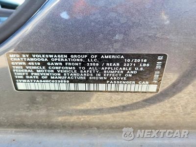 Zdjęcie 12 z 12 samochodu: 2017 VOLKSWAGEN PASSAT S VIN:1VWAT7A34HC023589 - miniatura