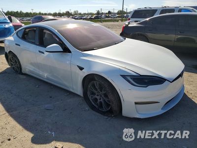 Czwarte zdjęcie samochodu z boku: 2022 TESLA MODEL S VIN:5YJSA1E57NF476335 - miniatura