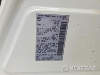 Zdjęcie 13 z 13 samochodu: 2017 NISSAN PATHFINDER SV VIN:5N1DR2MNXHC626458 - miniatura