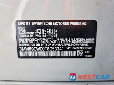 Zdjęcie 12 z 12 samochodu: 2026 BMW 330XI VIN:3MW89CW00T8G53341 - miniatura