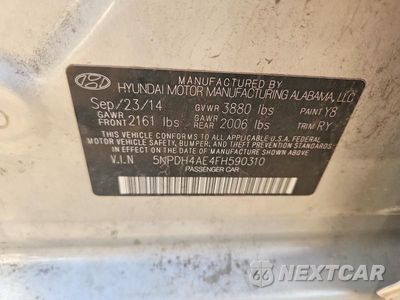 Zdjęcie 12 z 12 samochodu: 2015 HYUNDAI ELANTRA SE VIN:5NPDH4AE4FH590310 - miniatura